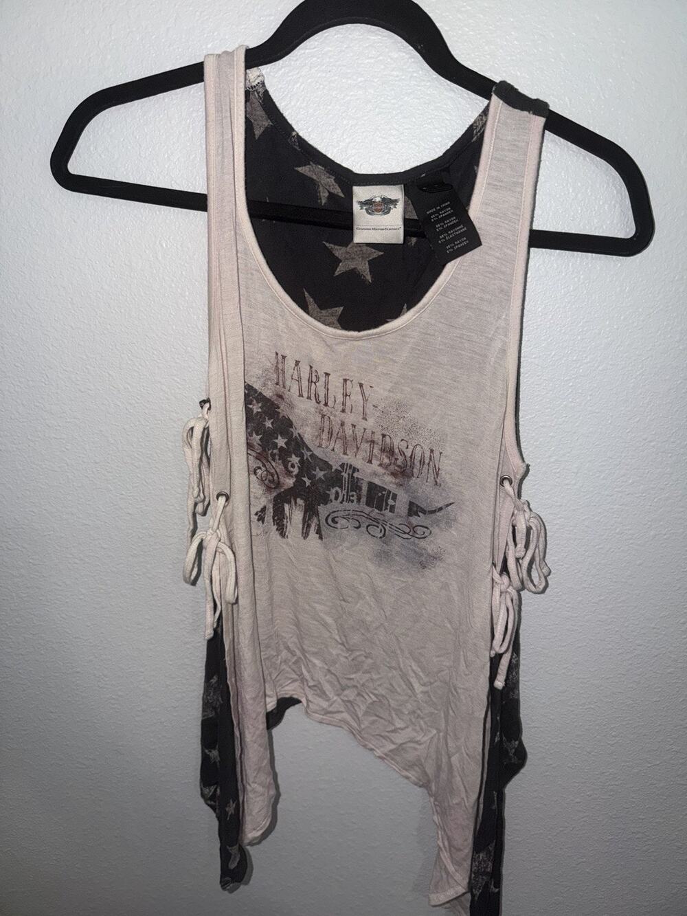 Women’s Harley Davidson Y2& Tie Tank Size Small (AR18)